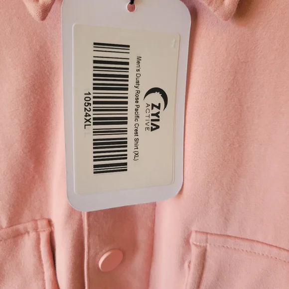 Zyia Men’s Dusty Rose Pacific Crest Shirt, XL - Picture 4 of 12